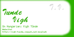 tunde vigh business card