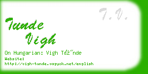 tunde vigh business card